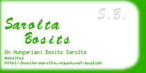 sarolta bosits business card